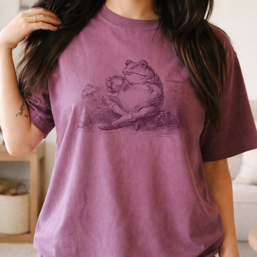 Botanical Frog Vintage Style Boho Tee